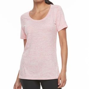 Pink Women Nike Tee Athletic Dry Training Sports Active Wear Top Workout Shirt